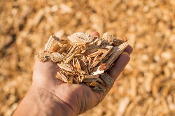 Wood Chips Spreading in Stillwater